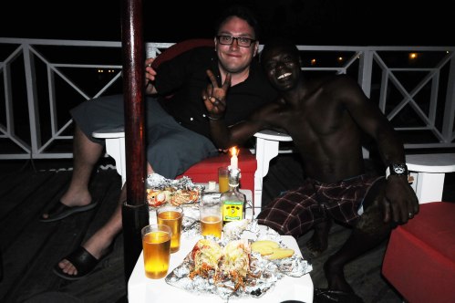 My husband and Bruce.